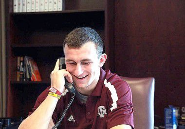 In first public remarks, Manziel says he's still getting used to high profile
